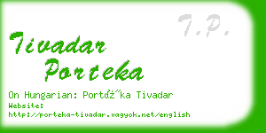 tivadar porteka business card